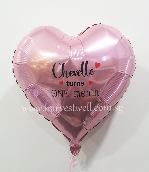 Custom Print Turns One Month Customized Balloon